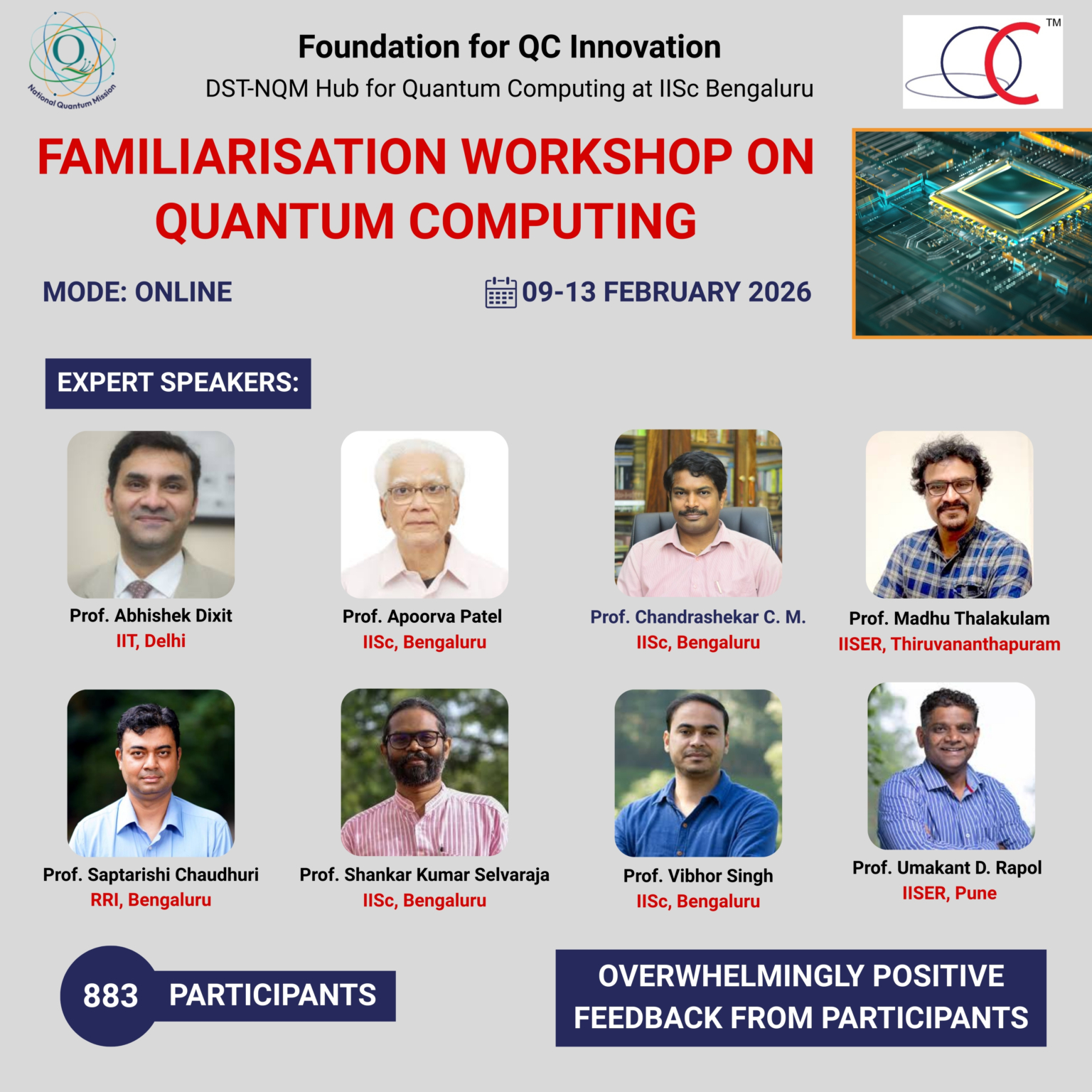 Familiarisation Workshop on Quantum Computing | 09-13 February 2026 ...